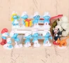 Комплект 12бр пластмасови фигурки Смърфовете The Smurf фигурки за торта, снимка 2