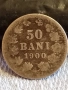 Сребърна монета 50 бани 1900г. Румъния рядка за КОЛЕКЦИЯ 52218, снимка 1