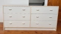 Бял скрин с 6 чекмеджета 140-70-46 см, снимка 1