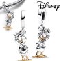 Сребърен висящ елемент Доналд Дък,Disney 100 years Anniversary/нов, снимка 1 - Колиета, медальони, синджири - 41343427