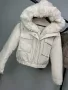Уникално късо зимно яке с пух три цвята , снимка 7
