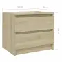vidaXL Нощни шкафчета 2 бр дъб сонома 50x39x43,5 см инженерно дърво, снимка 8