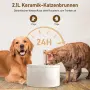 Керамичен фонтан за кучета и котки Keimi (2.1L) – Супер тих с двойна филтрация, снимка 6