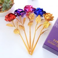 24K Gold Rose Златна роза Луксозен подарък, снимка 12 - Романтични подаръци - 39614083