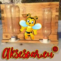 PVC Автоматична поилка хранилка за хранене и поене на пчели в кошер за вода и лекарствен сироп пчели, снимка 14 - За пчели - 41619140