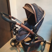 Комбинирана бебешка количка 3 в 1 Carra Tesoro Деним, снимка 8 - Детски колички - 44793271