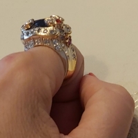 Versace-златен стар пръстен с естествени камъни, снимка 15 - Пръстени - 36039975