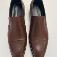 ALEXANDER GARCIA Мъжки официални обувки от естествена кожа - Тъмнокафяви 44, снимка 2 - Официални обувки - 41806737