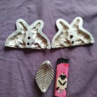 Стари форми за сладки  зайчета и листо, снимка 5 - Антикварни и старинни предмети - 40008065