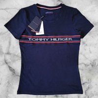 *Tommy Hilfiger* Дамска тениска с къс ръкав, цвят navy blue, снимка 1 - Тениски - 44309752