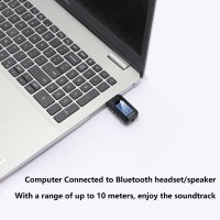 Bluetooth 5.0 аудио адаптер 2в1/LCD дисплей,предавател/приемник/3,5 мм aux/10 м обхват, снимка 4 - Други - 44460726