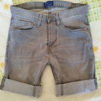 Дамски сиви дънкови панталонки M+подарък, снимка 1 - Къси панталони и бермуди - 41376705