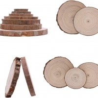 Нови 45 броя дървен кръг диск за Направи си сам Изкуство Занаят Украса, снимка 5 - Други - 39344963