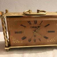 Електромеханичен настолен часовник СЛАВА 5338, снимка 3 - Антикварни и старинни предмети - 39877094