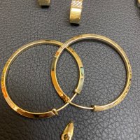 Златни обеци халки кръст ланец пръстен 14 карата 585 златни zlato prasten obeci gold , снимка 3 - Бижутерийни комплекти - 33865425