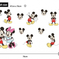 Мини и мики маус малки големи стикер лепенка за стена и мебел за детска стая самозалепващ, снимка 2 - Други - 36292366