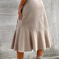 Дамска миди пола със страничен дизайн с копчета - 023 , снимка 4 - Поли - 41838400