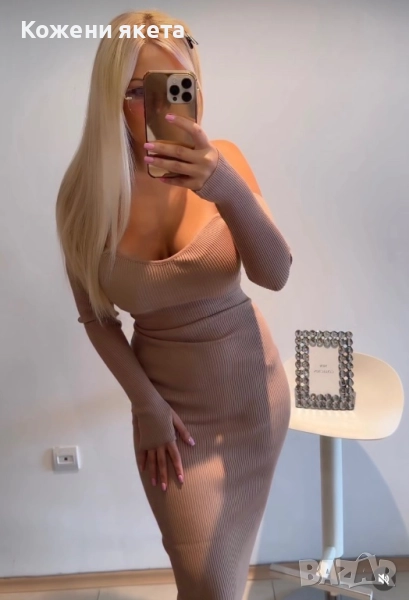 Плетиво рипс рокли, снимка 1