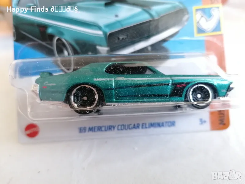 💕🧸 Hot Wheels  `69 Mercury Cougar Eliminator Muscle Mania, снимка 1