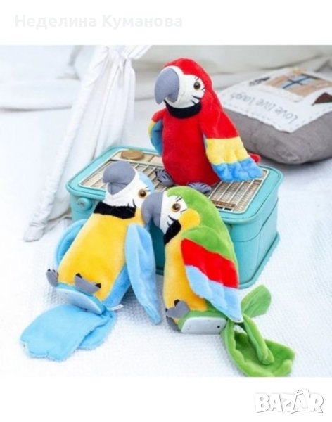 ❌️ Говорещ плюшен папагал Арчи, забава за малки и големи, снимка 1