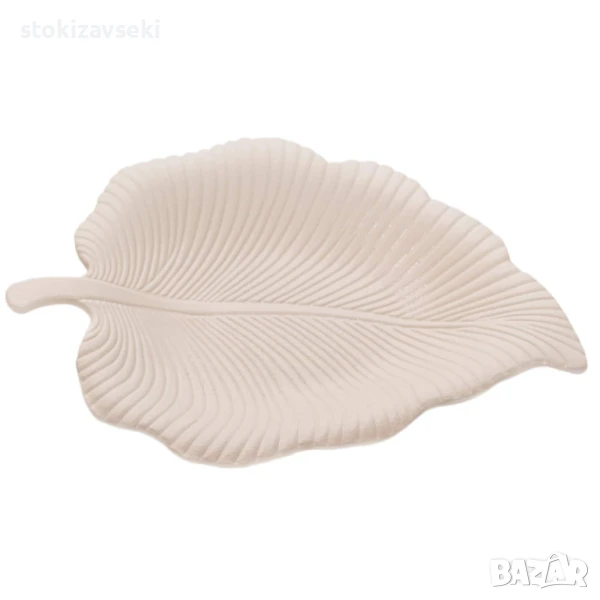 Плато Листо, бял цвят, снимка 1