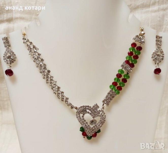 14 Комплект - обеци, колие -S14 индийски, снимка 1