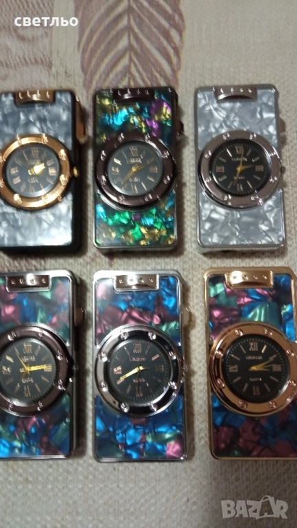 ветроупорни запалки с кварцов часовник, снимка 1