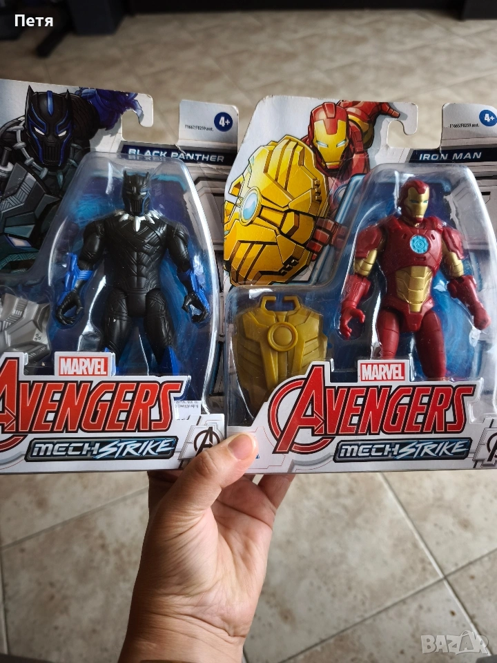 Marvel 2 action figures, Black panther and Iron Man, снимка 1
