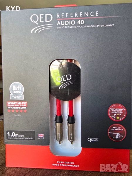 Продавам RCA кабел QED reference audio 40 1m, снимка 1