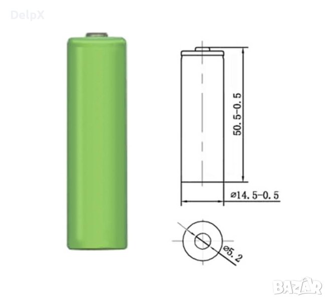 Акумулаторна батерия Project, пъпка, 1,2V, 1300mAh, AA, R06, Ni-MH, снимка 1