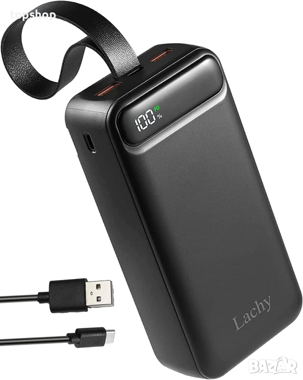 Нова Lachy Голяма външна батерия 26800mah USB C Бързо зареждаща се преносима батерия 20W ..., снимка 1