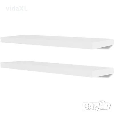 vidaXL Стенни рафтове, 4 бр, бели, 80 см（SKU:275998）, снимка 1