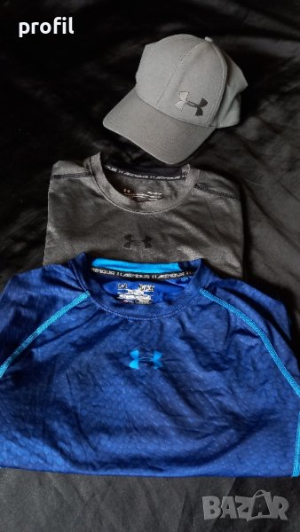 Under Armour compression потник, блуза и шапка М, снимка 1