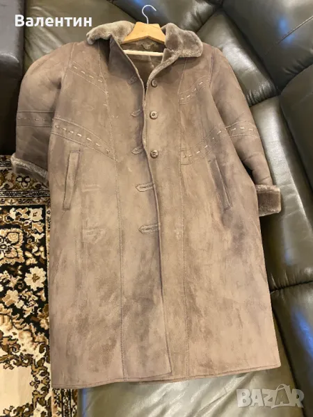 Дубленка от изкуствена кожа с изкуствен косъм. Размер 56, снимка 1