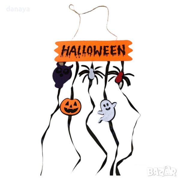 4106 Декорациа за врата Halloween с ресни, 65cm, снимка 1