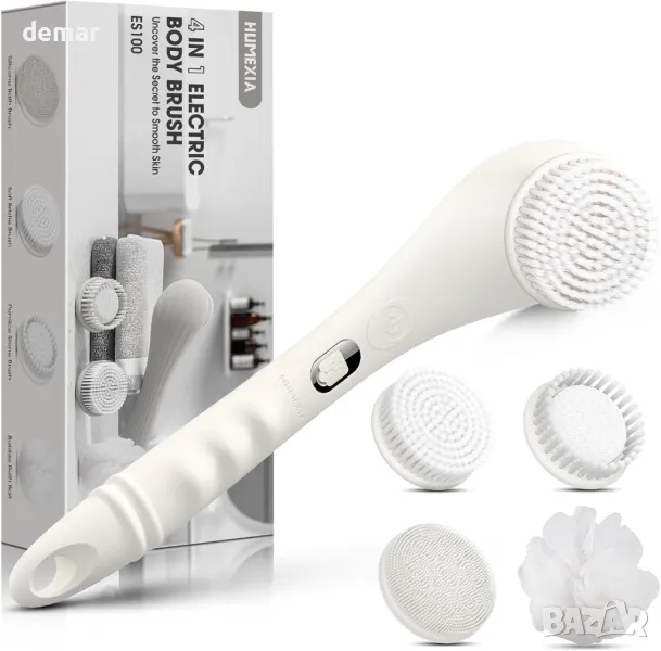 HUMEXIA Електрическа четка за тяло: Водоустойчиво ексфолиращо устройство, снимка 1