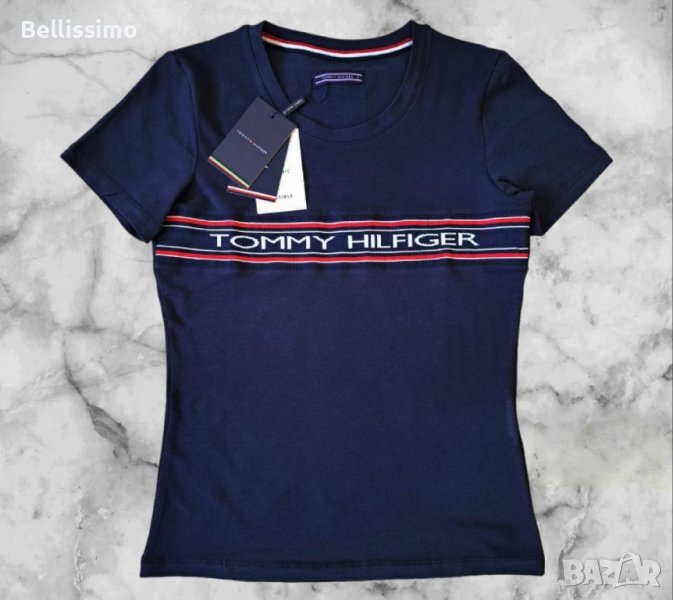 *Tommy Hilfiger* Дамска тениска с къс ръкав, цвят navy blue, снимка 1