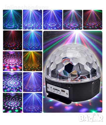 Блутут LED Light Magic Ball Музикална диско топка BLUETOOTH, снимка 1