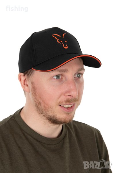 Шапка Fox Collection Baseball Cap Black/Orange, снимка 1