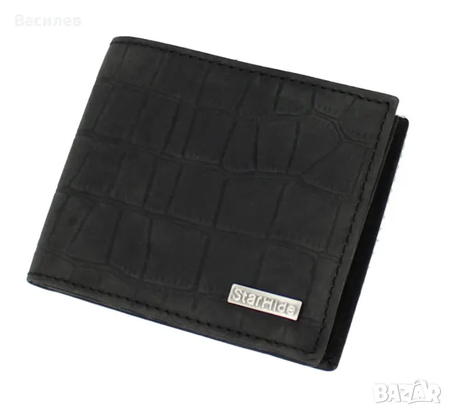 STARHIDE оригинален мъжки портфейл портмоне естествена кожа крокодил внос Англия, снимка 1