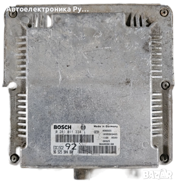 компютър Peugeot 807 2.0HDI, 9652590480, 0281011334 ,EDC15C2, снимка 1