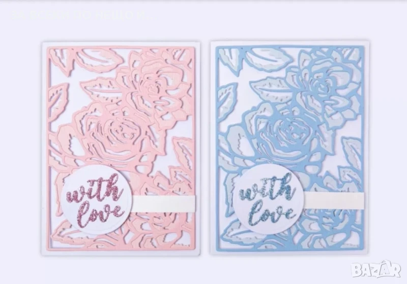 Фонови щанци (шаблони) за рязане и релеф Sizzix рози, снимка 1