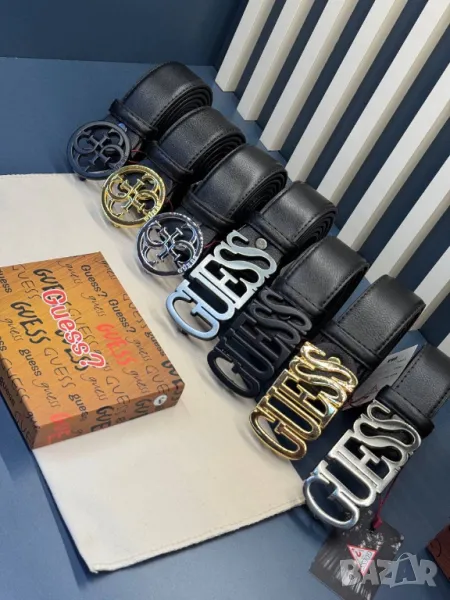 колани от естествена кожа в кутия  4см guess, снимка 1
