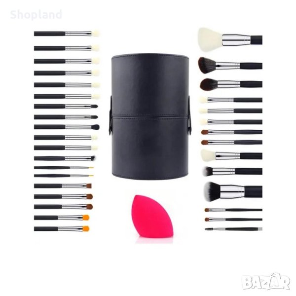 Комплект от 33 четки за грим в кутия, снимка 1