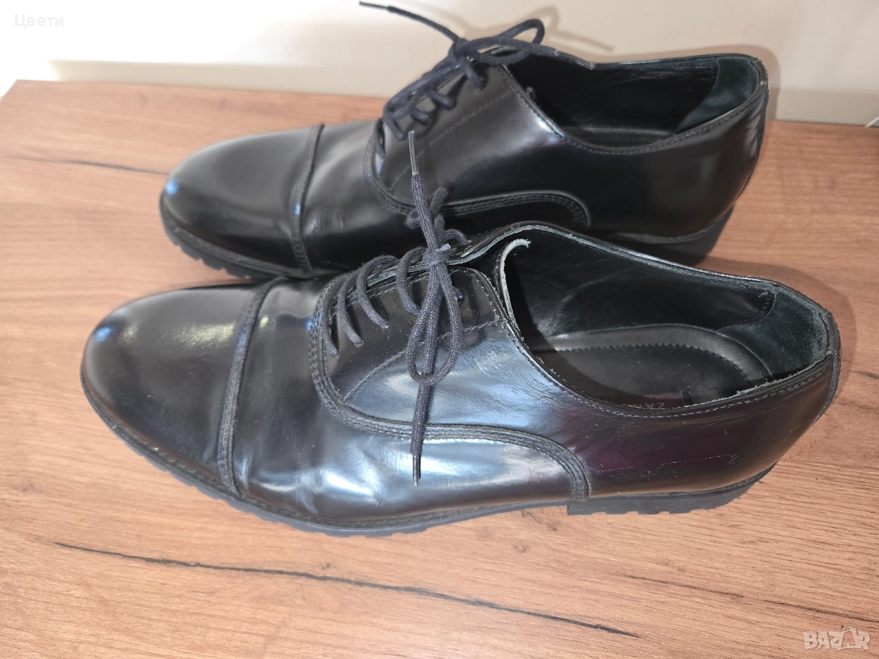 Черни официални мъжки обувки Зара , снимка 1