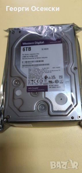 Хард диск 6TB WD Purple чисто нов, снимка 1