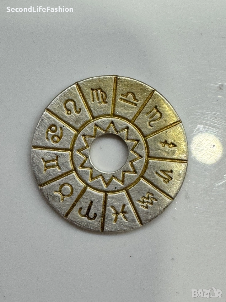 Гръцки сребърен медальон Зодиак 925 , снимка 1