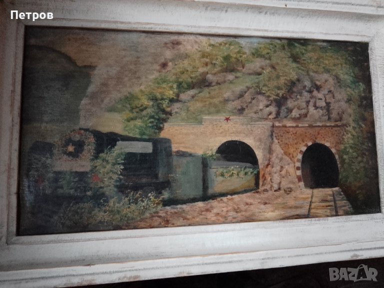 картина рисувана пресован картон 77/47 см, снимка 1