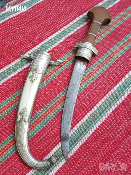 Сребърна кама кинжал ханджар , снимка 1