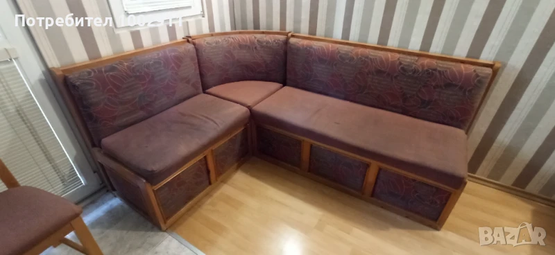 Разтегателен ъглов диван, снимка 1